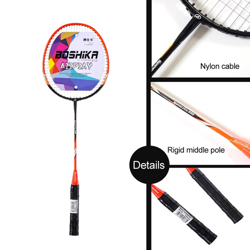 Outtobe 6PCS Badminton Racket Set Sports Fitness Rackets Iron Alloy Badminton Rackets with 3 Badmintons & Carry Bag