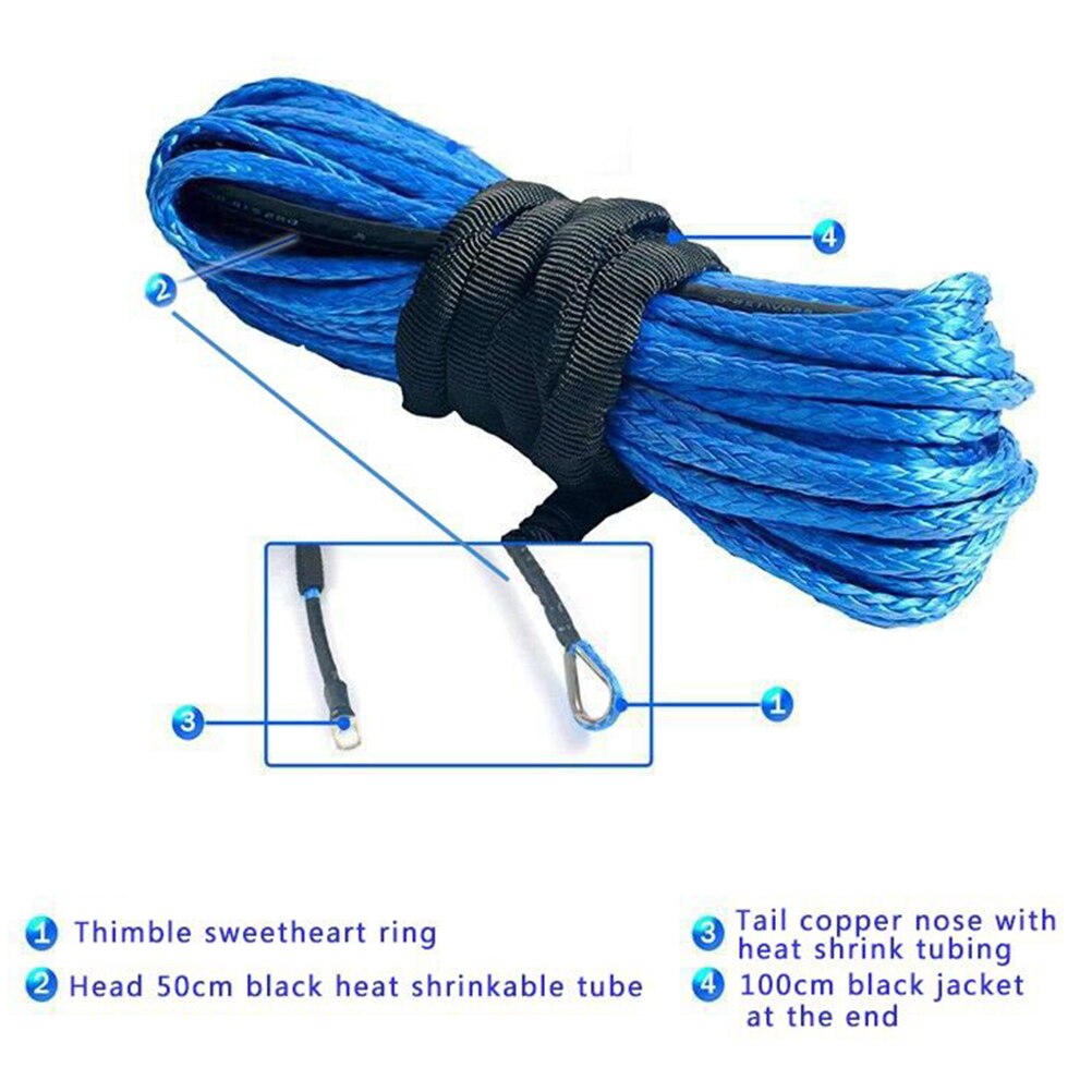 1Pc Durable Practical Heavy Duty Trailer Rope Tow Cable Tow Strap Traction Rope for Car