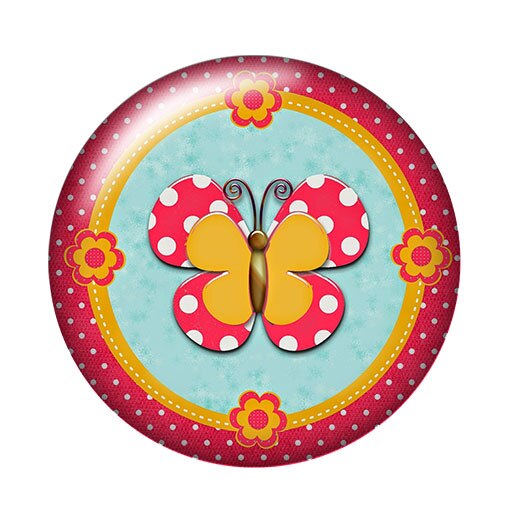 Cabochon photo rond en verre, 10 pièces, boutons à pression de 18mm, bijoux, DB0483: L