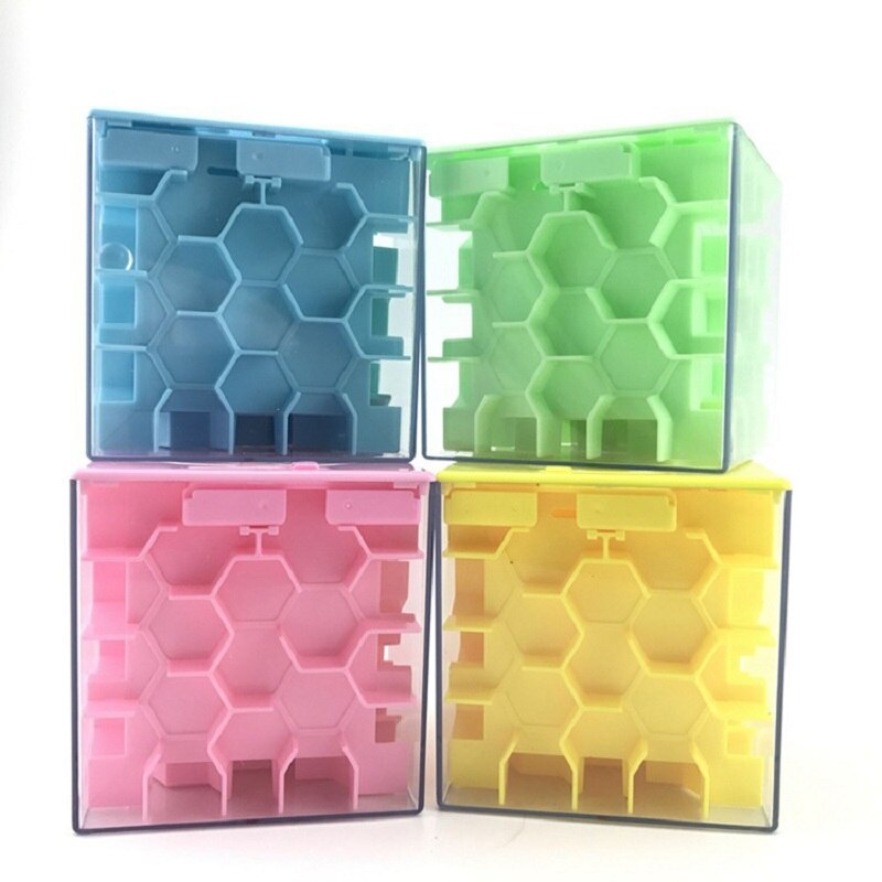 Sales Educational Solid Color Honeycomb Maze Children 3d cube Toy 6 stage mode Unpack the toy