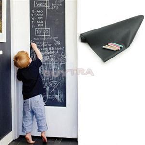Tableau de craie tableau noir autocollant amovible vinyle dessiner décor stickers muraux Art tableau pour enfants chambres 45x200cm directe