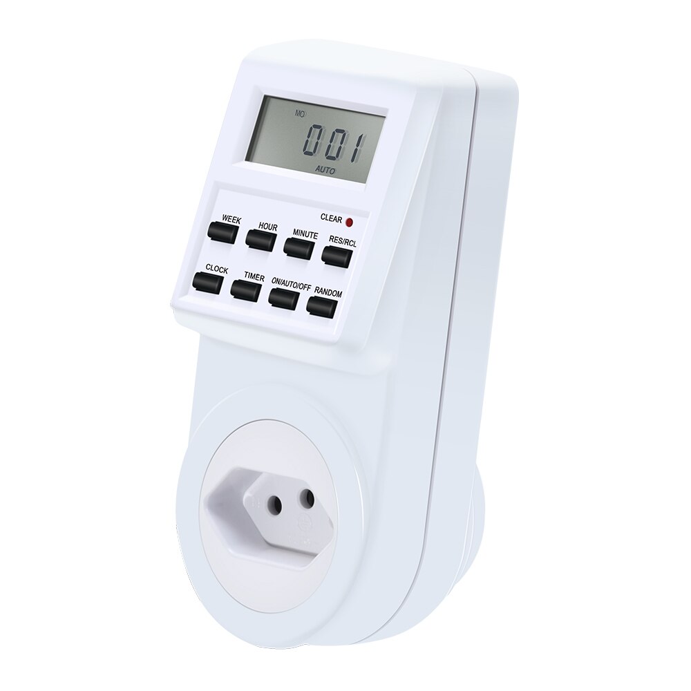 Timer Switch EU AU US BR UK Plug Socket Power Electrical Weekly 7Day Programmable Wall Digital Plug-in 250V 120V 230V: BR Plug