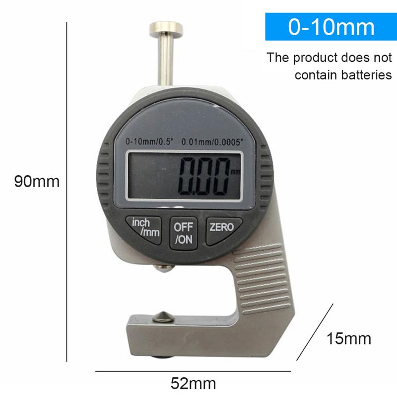 Portable Thickness Gauge Meter with LCD Display 0-12.7/0-10MM Mini Electronic Digital Indicator Thickness Measurement Tester