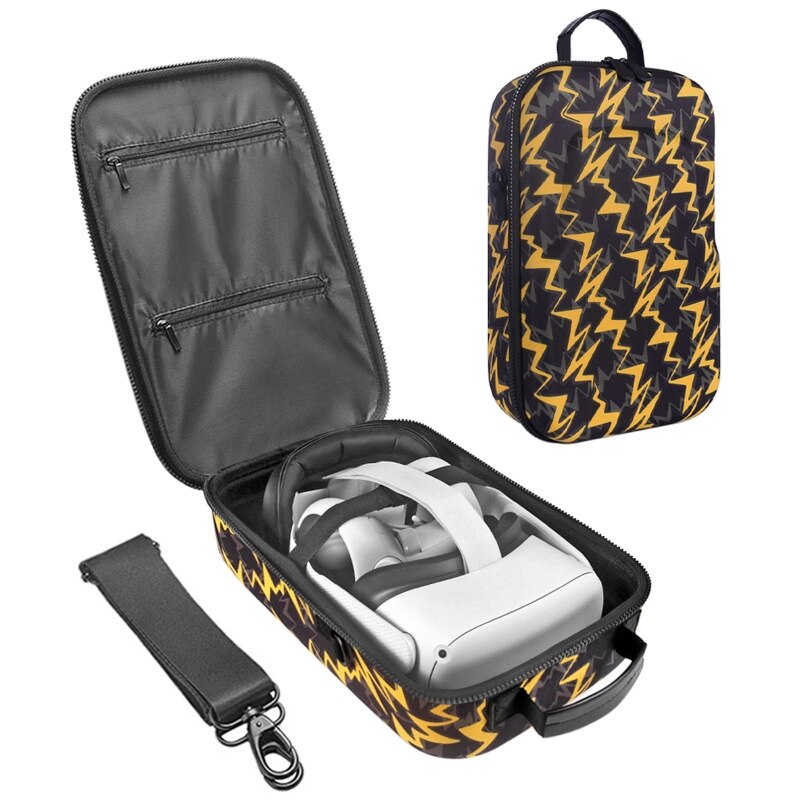 Hard Carrying Cover Protective Pouch Box Case Bag for -Oculus Quest 2 VR Glass: Yellow