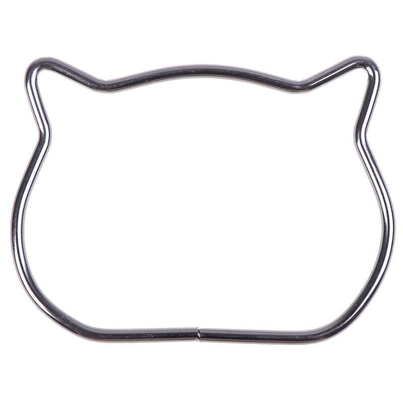 Manijas de Metal para bolso de Oreja de Gato para mujer, accesorio de repuesto para bolsos de hombro artesanales, bolso informal, Correa: Negro