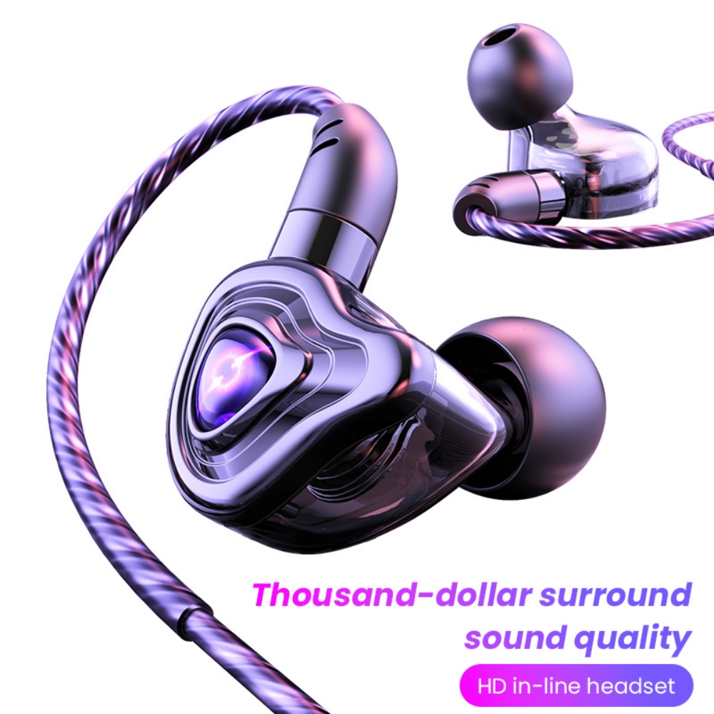 In-ear oordopjes headset 2-kleuren Optioneel Ingebouwde microfoon In-ear bedrade oortelefoon voor telefoon Computerhoofdtelefoon