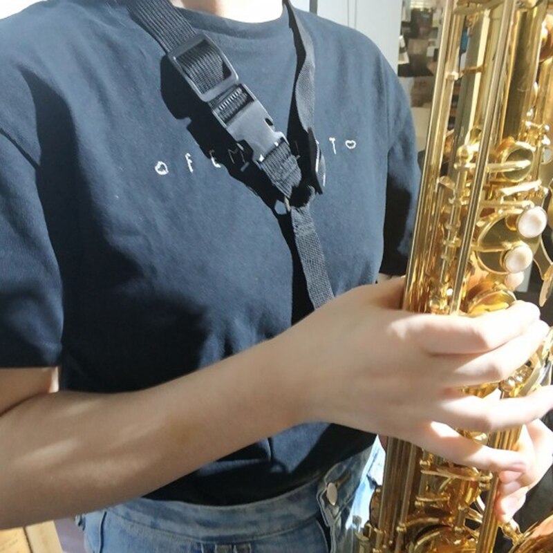 Verstelbare saxofoon saxofoon harnas schouder nylon riem riem voor alt/tenor/sopraan saxofoon onderdelen accessoires