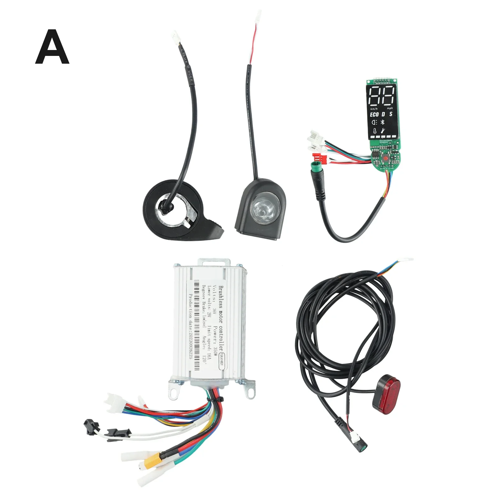 Reemplazo de patinete eléctrico de 36V y 350W, controlador de traje, acelerador de tablero para Xiao * Mi, accesorios de pieza para patinete eléctrico: Blanco
