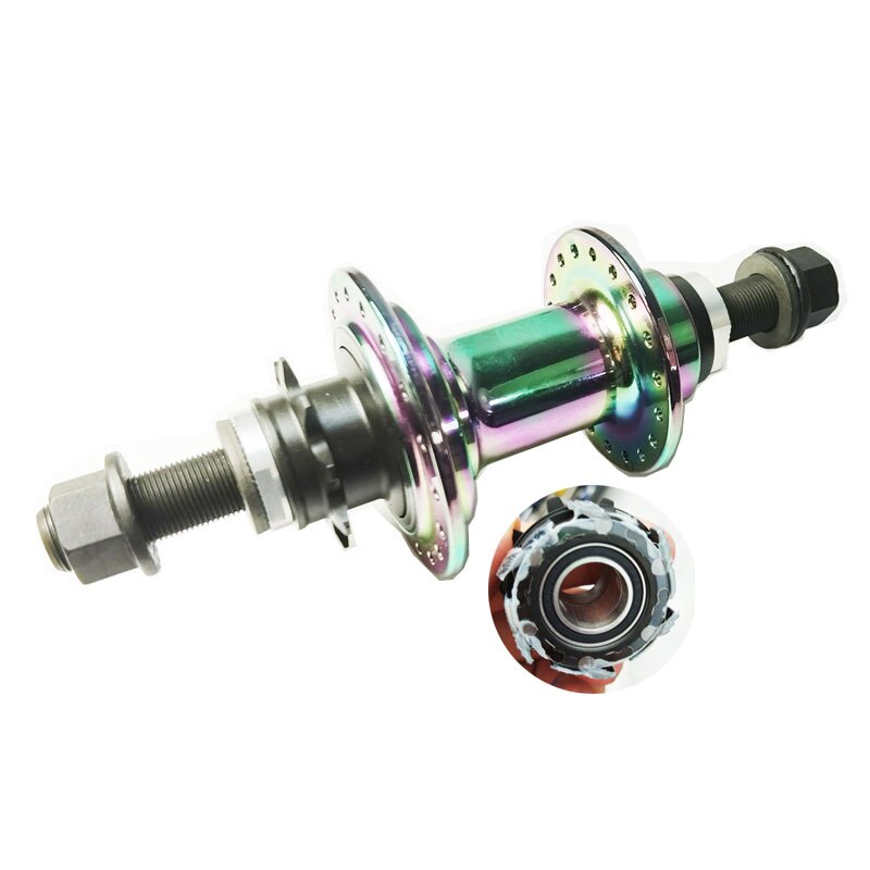 Magic BMX Hub Alloy Aluminum 5 Industrial Bearings 36 Holes 9T Performance Bike Hubs Bicycle Accesories: Oil Slick Rear
