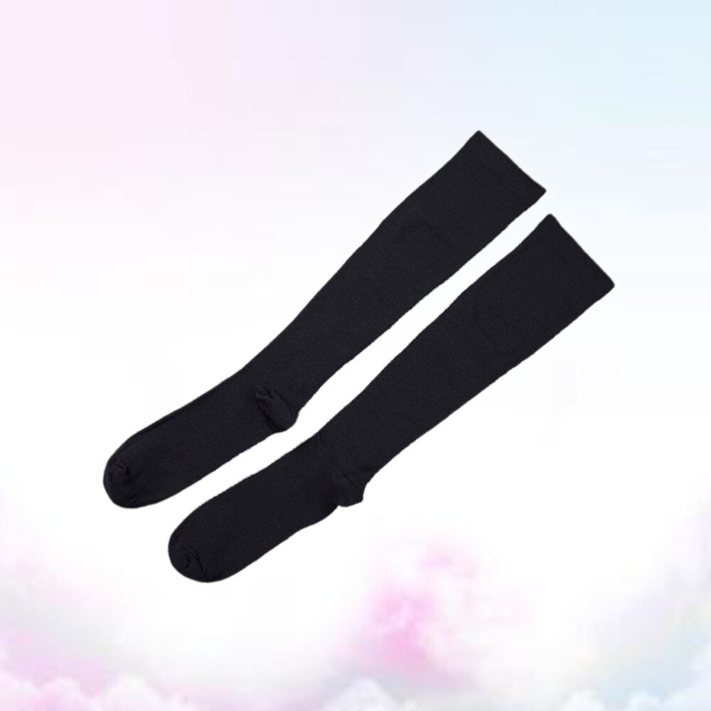 3 Paare Sport Strümpfe Unterstützung Ärmeln Elastische Lange Socken Atmungsaktive Universal- Sport Socken (Größen/M Schwarz)