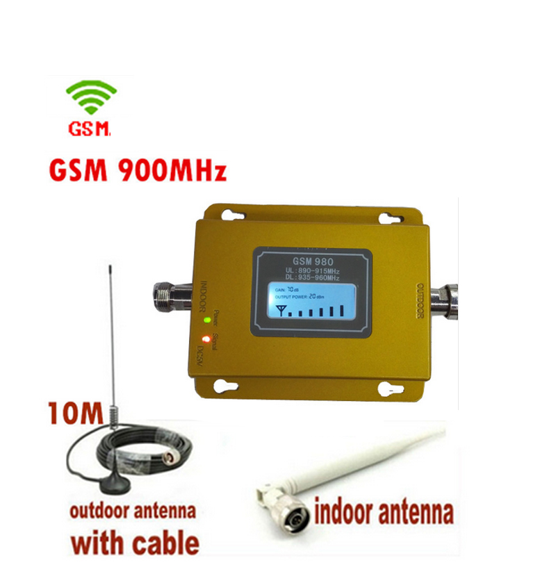 Volledige Set GSM 900 MHz mobiele Telefoon Signaal Booster lcd display Repeater gsm Signaal Versterker w/Antenne gsm repeater kits 17dbm