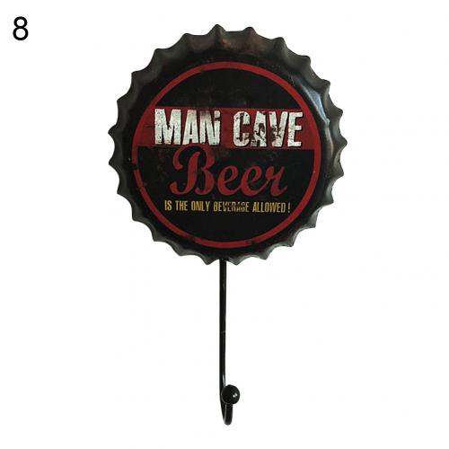 Creatieve Retro Metalen Bierfles Cap Teken Muur Haak Bar Pub Clue Decoratie: 8