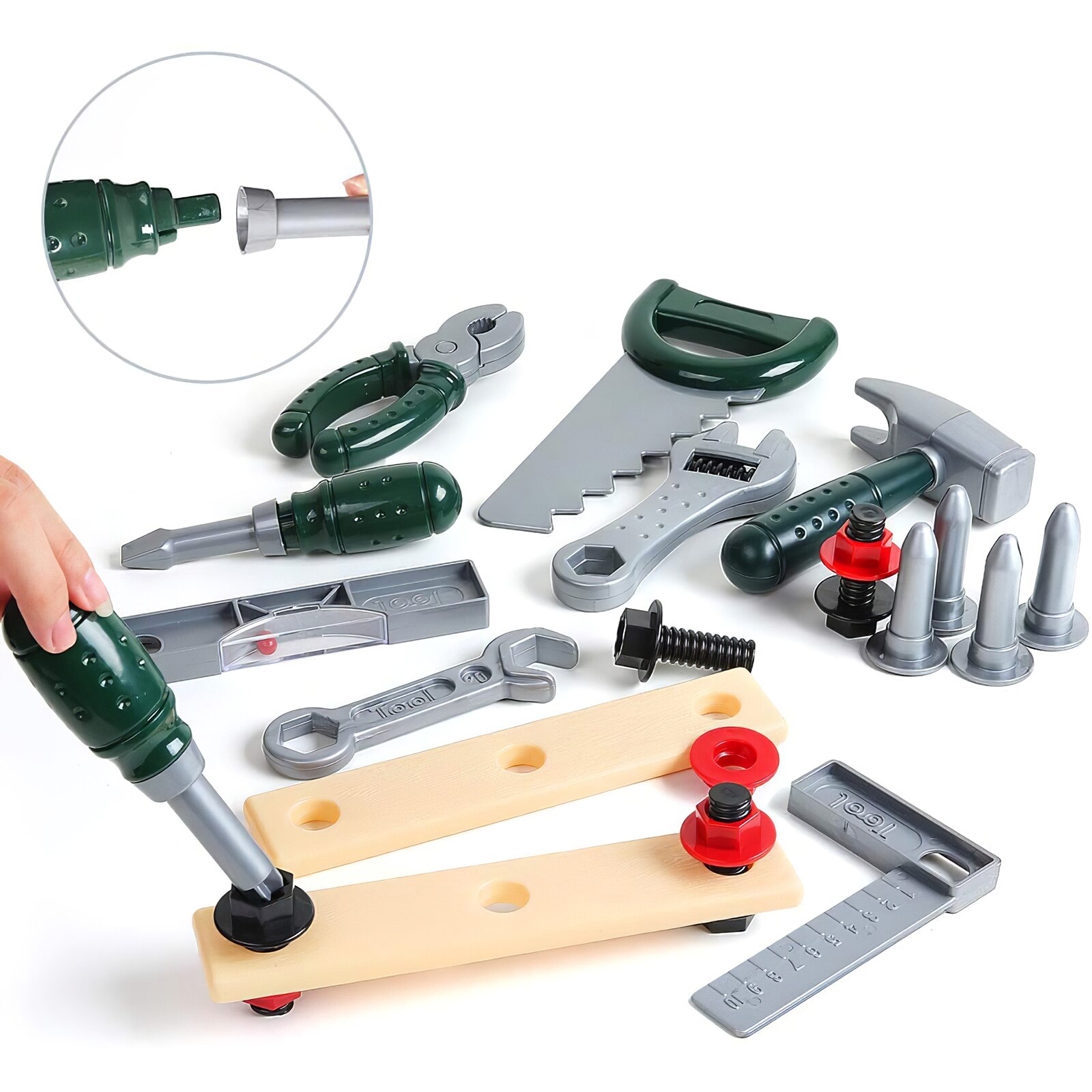 Pretend Spelen Reparatie Diy Simulatie Gereedschap Elektrische Boor Combinatie Jongen Reparatie Tools Kinderen Educatief Speelgoed