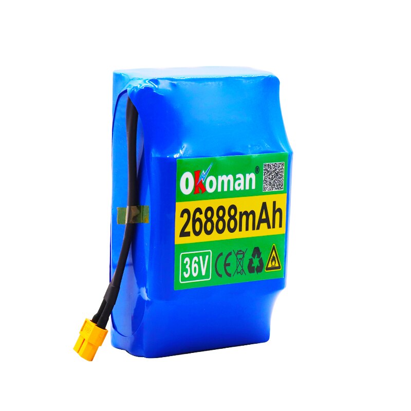 10S2P 36v batterie rechargeable lithium-ion 26888 mAh 26.8AH batterie pour monocycle hoverboard auto-aspiration électrique