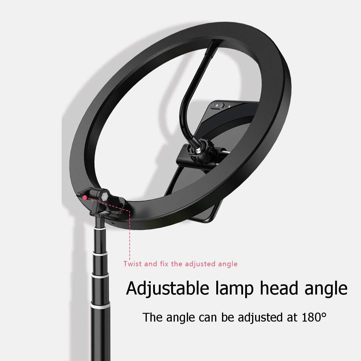 10inch Ring Light Stepless 50-168cm 160LED 26cm Selfie Fill Light Cold Warm Shadowless Lighting Dimmable Ring aro de luz