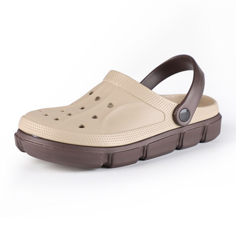 Scarpe da uomo sandali da uomo sandali da uomo scarpe estive ccrocc sandali da giardino da spiaggia all'aperto pantofole da casa scarpe moda antiscivolo: kahaki / 43