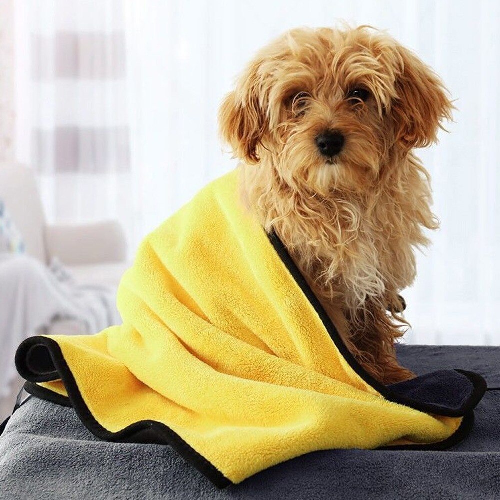 Soft Quick-drying Pet Dog And Cat Towels Water-absorbent Bath Towel Cleaning Towel Special Pet Products
