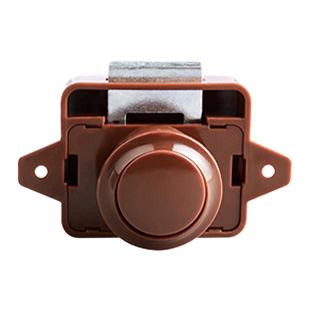 Keyless RV Push Cabinet Locks Metal camping Cupboard Push Button RV Compartment Latch Catches Locks For Caravan Yacht Boat: grey