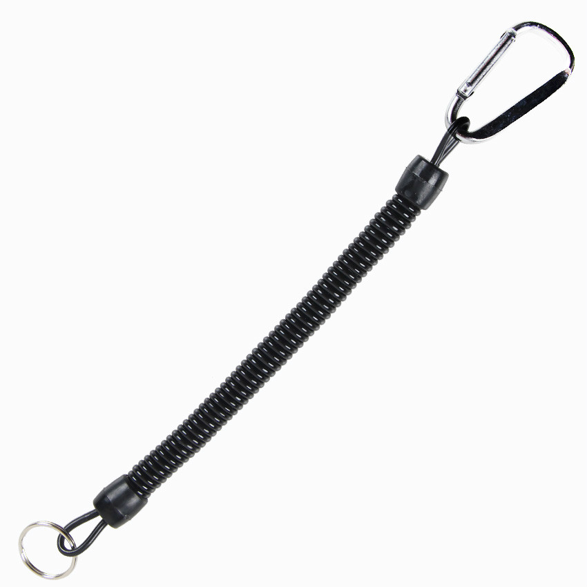 Cuerda de resorte antipérdida multifunción para submarinismo, accesorios de pesca submarina, cuerda de seguridad para antorcha de cámara subacuática: Silver