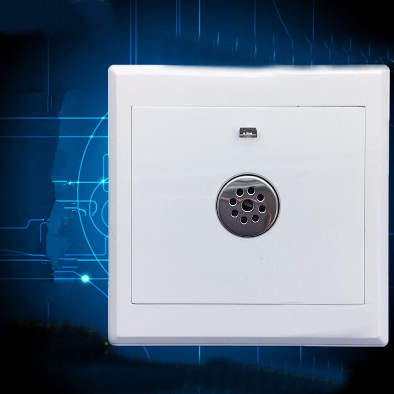 Interrupteur mural tactile Intelligent à commande par lumière acoustique, de luxe, blanc, à Induction sonore, pour couloir d&#39;ingénierie