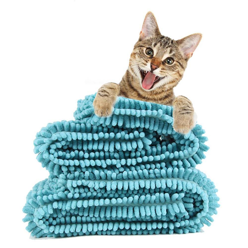 Toalla de baño de rápida absorción de agua para mascotas, toallitas de limpieza suaves, secado de pelo mágico, multifunción, para casa, coche, suministros para mascotas