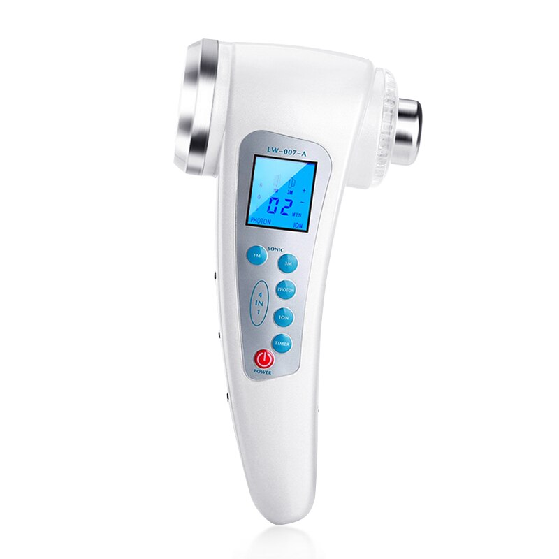 4 in 1 1Mhz 3Mhz Ultraschall Photon IONEN Schönheit Ausrüstung Für Tiefe Reinigung Anti-falten Haut Rejunvenation vibration Massage