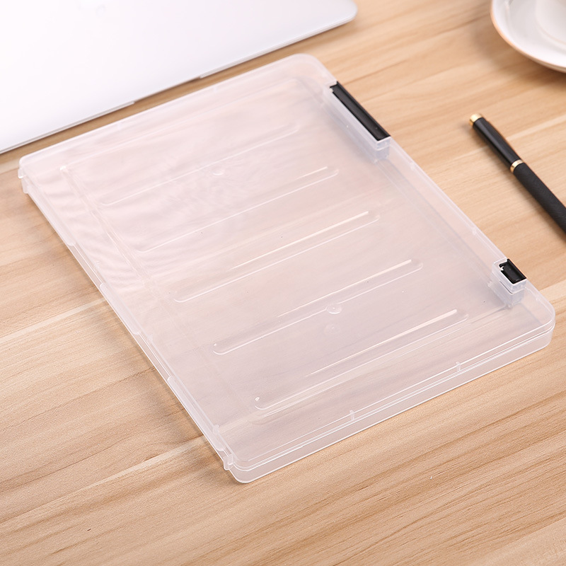MIRUI A4 Transparent Storage Box Clear Plastic Document Paper Filling Case File PP Office Organizer Invisible Storage Cases