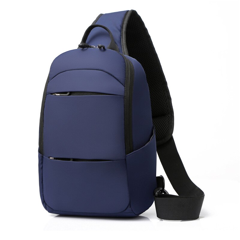 Men's Shoulder Diagonal Backpack USB Rechargeable Backpack Splash-proof Travel Business Leisure Chest Bag