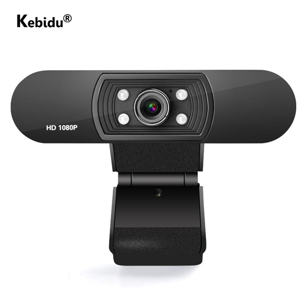 Kebidu H800 1920x1080p Video Webcam 1080P HD Web Camera USB Plug n Play Webcam USB visione notturna microfono incorporato per PC