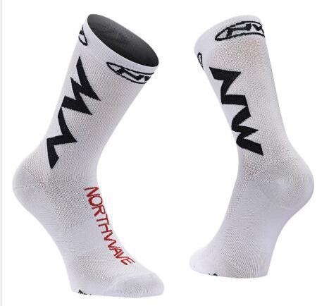 Competition Bicycle Socks Sports Compression Cycling Socks Men Calcetines Ciclismo: 4se white