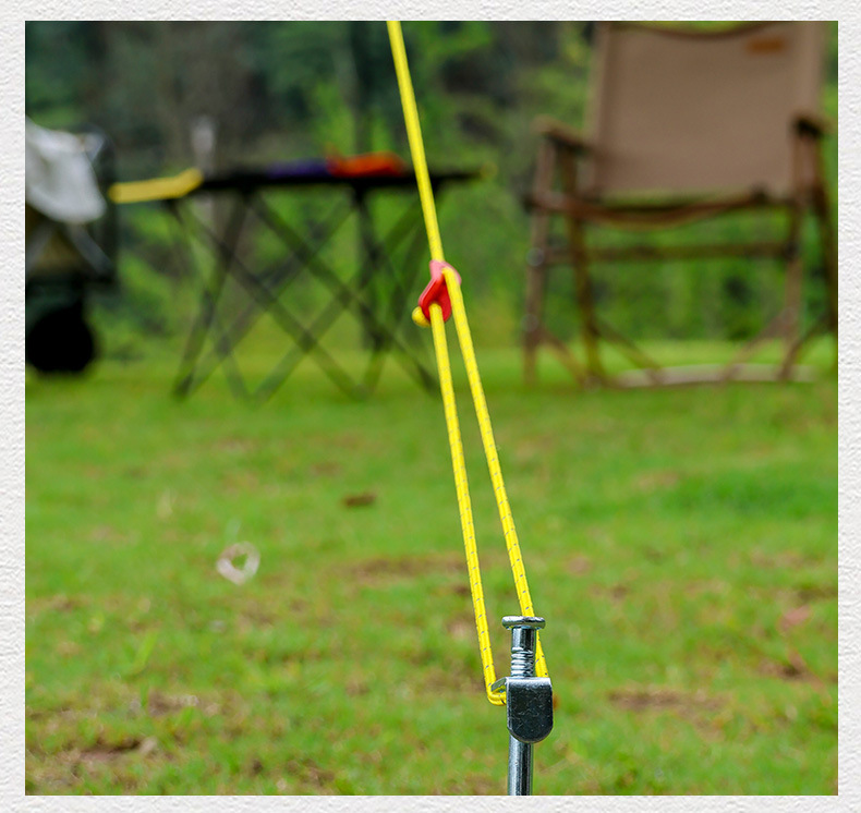 4m slitstarka tältrep lysande högreflekterande tältrep med spänne multifunktionellt robust tältrep för utomhusbruk/strand/camping