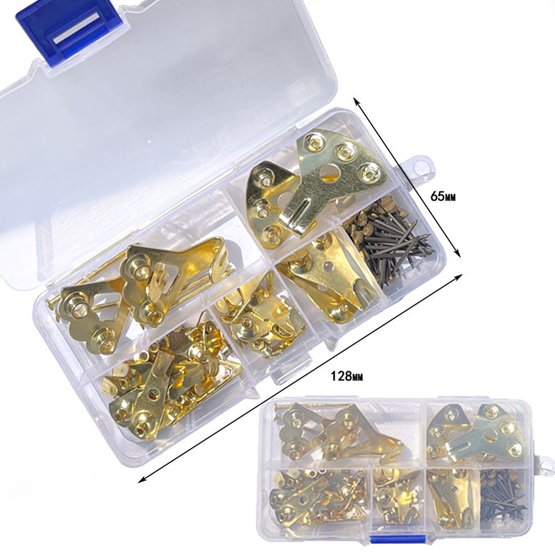 Tavelhängare 60 st kraftigt tavelupphängningsset tavelkrokar tavelupphängningsspikar för gips trävägg