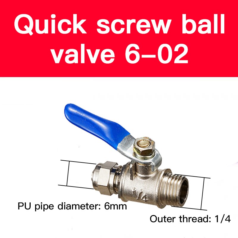 1pc Mini brass ball valve double inner ferrule nee... – Grandado