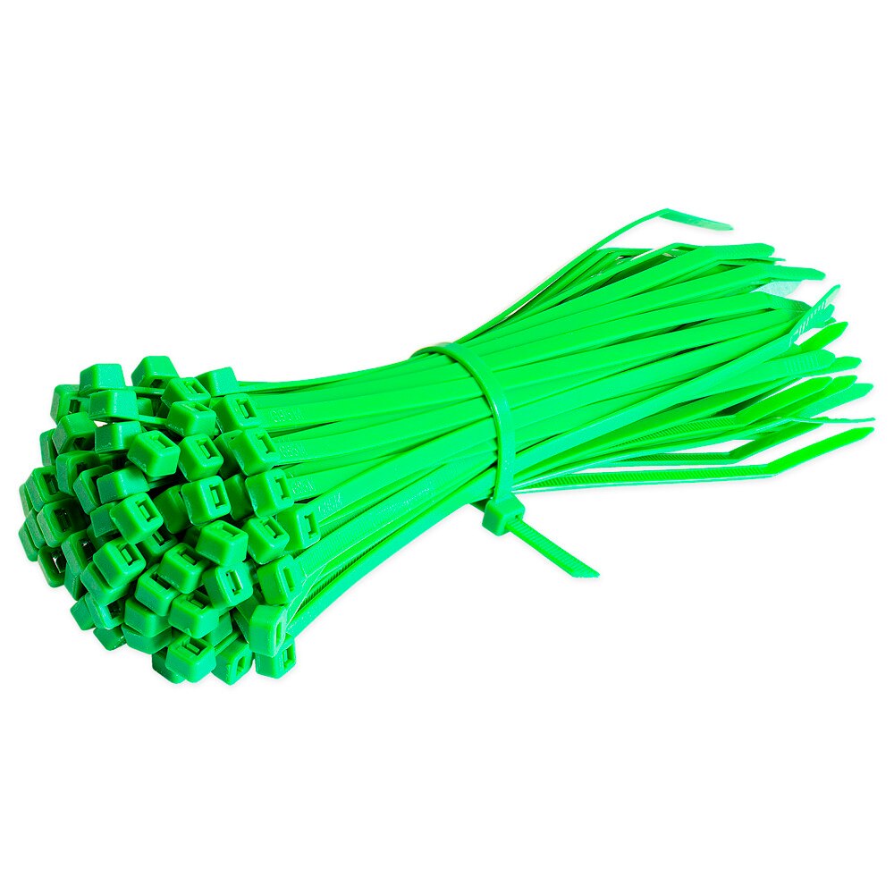 100 Stuks Kabelbinders 6 Kleuren 3Mm X 100Mm Zelfborgende Nylon Draad Kabel Zip Ties Black blauw Geel Organiser Groen Fasten Kabel: Green 