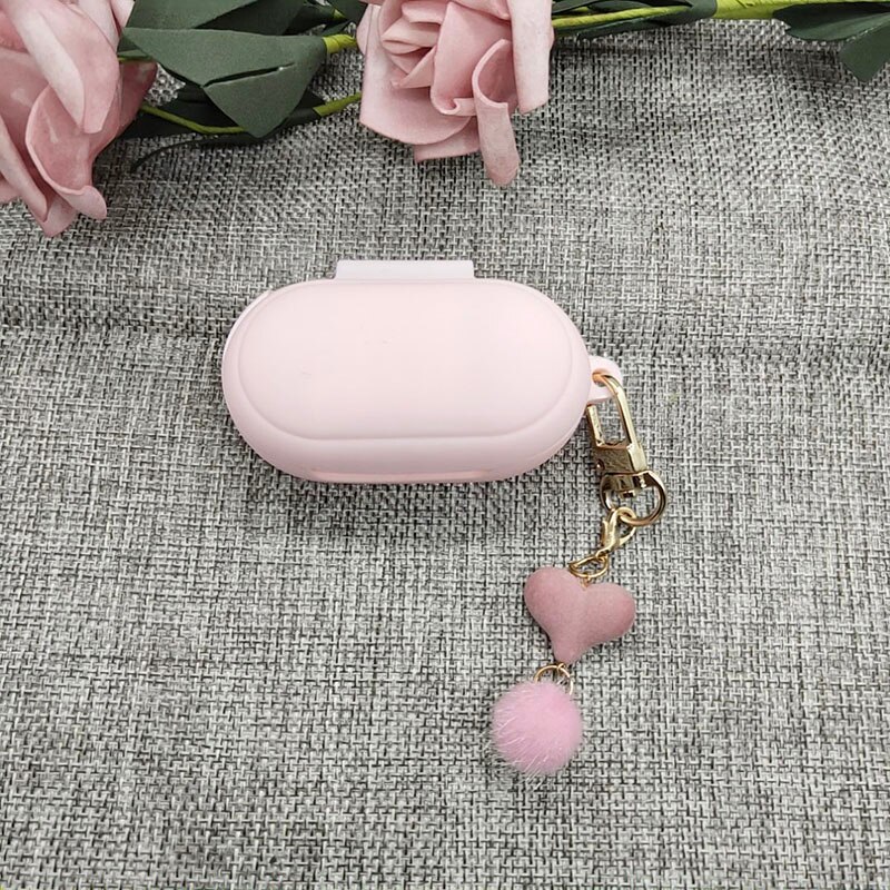 Schattig zacht hoesje voor samsung galaxy buds / buds+ plus hoesje oordopjes beschermhoes accessoires liefdeshaarbal sleutelhanger decoratie: A9