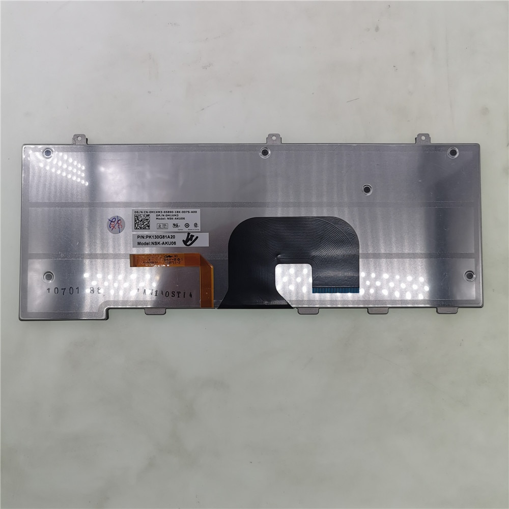 Original Keyboard For Dell Alienware M14X M14X R2 Laptop Backlit keyboard NSK AKU06 DP/N: 0M1XM3 M1XM3 PK130G81A20
