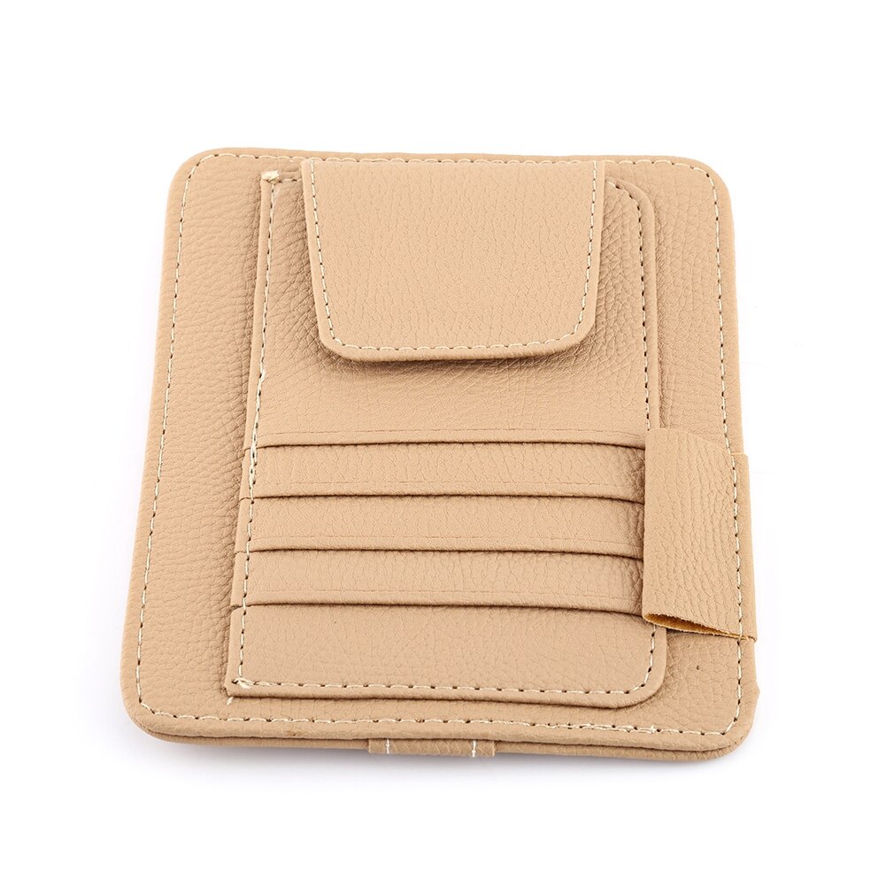 Auto Sonnenblende Organizer Rechnung Stift Karte Halfter CD Organizer Lagerung Kasten Sonnenbrille Clip PU Leder Verstauen Aufräumen Auto Zubehör