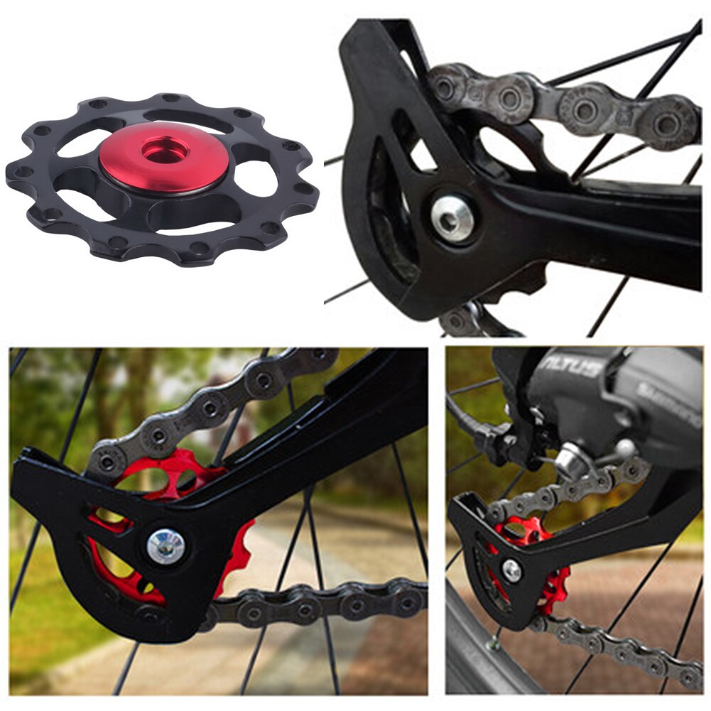 2 Pcs Aluminum Sealed Bearing Jockey Bicycle Riding Mountain Bike Wheel Rear Derailleur Pulleys Supplies Tool Bike Accessories