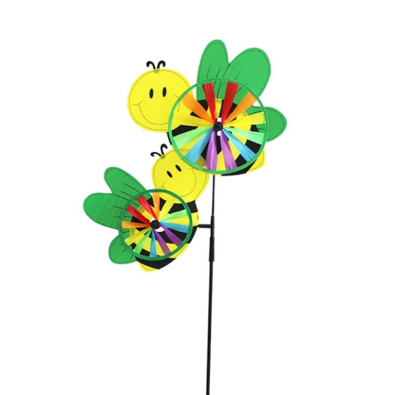 3D Large Cute Animal Bee Windmill Wind Spinner Whirligig Yard Garden Decor Outdoor Classical Toys