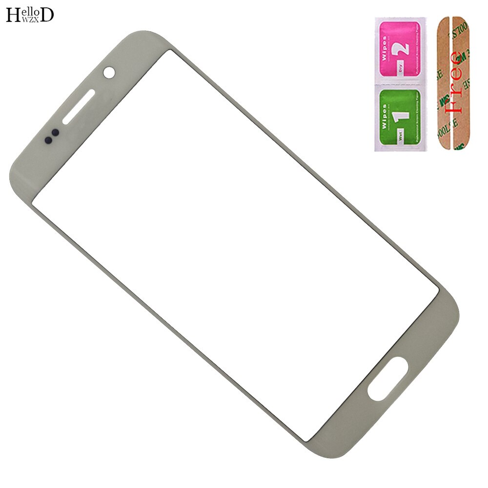 Lente de Cristal exterior para Samsung Galaxy S6 Edge G925 G925F, cristal frontal táctil LCD, pegamento OCA, S6 Edge
