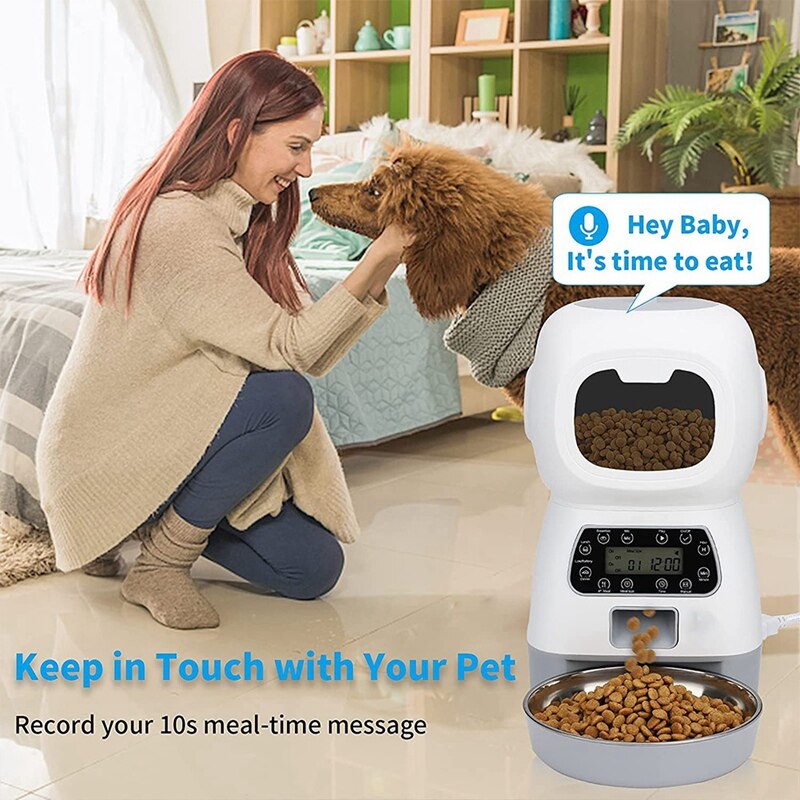 Pet automatic feeder robot type intelligent timing quantitative automatic feeding dispenser cat dog feeding bowl
