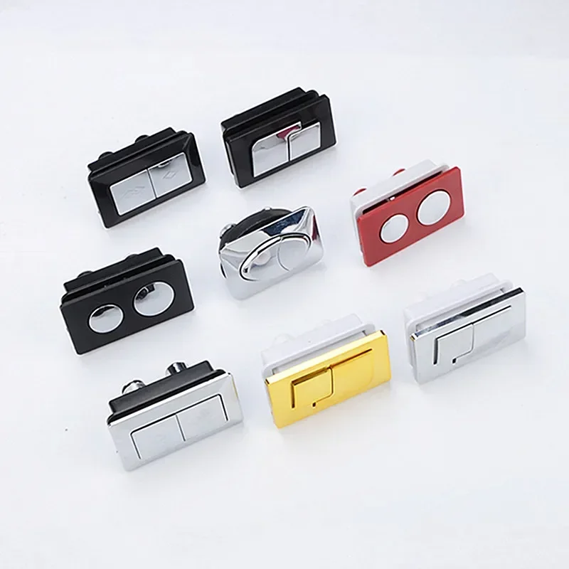 1Pcs Dual Flush Wc Drukknop Rechthoek Tank Waterbesparende Kleppen Closestool Ontlading Schakelaar Knoppen Badkamer Accessoires