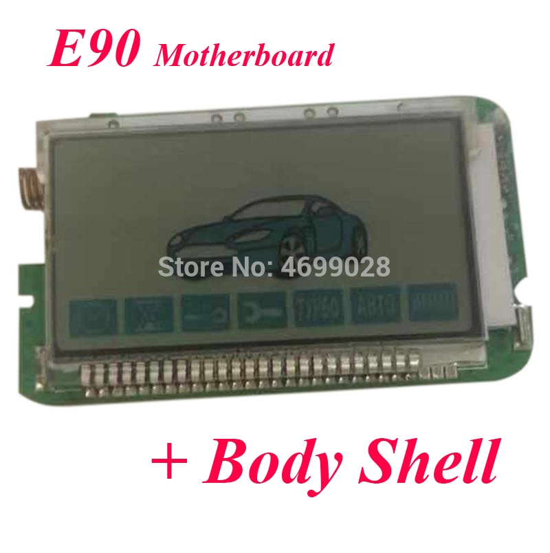 E90 LCD Afstandsbediening + Silicone Case Voor StarLine E90 LCD Afstandsbediening Sleutelhanger Fob + Siliconen Sleutel Case