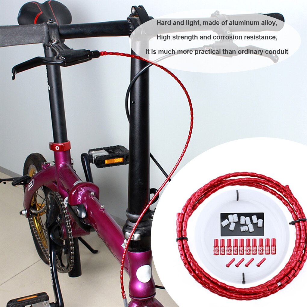 Bicycle Brake Cable Aluminum Alloy Shifting Wires Line 1 Set Cycling Equipment Replacement for MTB Road Bike 2.5m/black