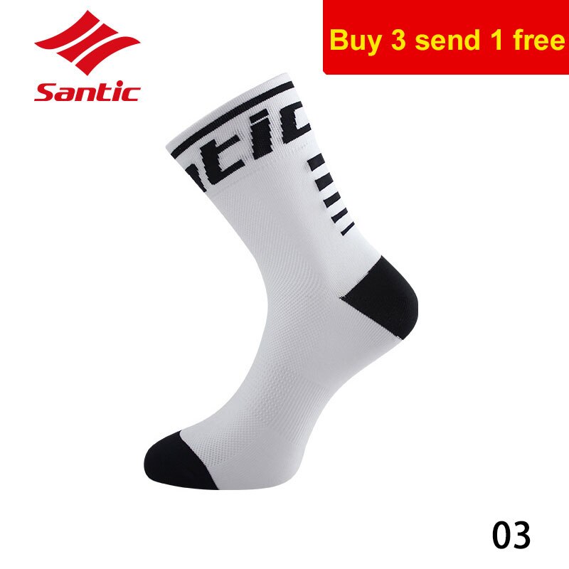 Santic-Calcetines profesionales para ciclismo, medias antideslizantes y transpirables para deportes al aire libre, , MTB: 03-1 pair