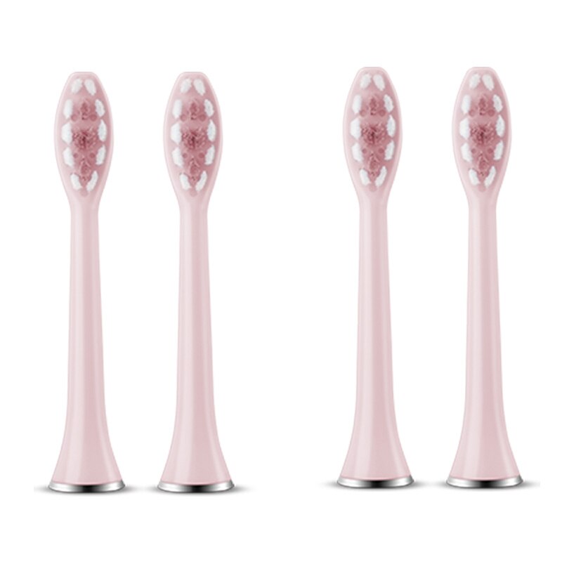 Brosse à dents électrique Sonic pour femme, MUTTUS MTS3800 étui de voyage activer, 6 têtes de brosse, 5 Modes 15 expérience de brossage: Pink Heads