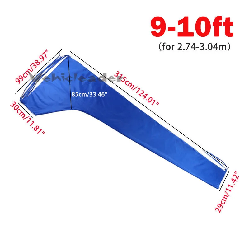 Waterdichte Mainsail Boom Cover Boot Cover 210D Anti Uv Zonnescherm Stofdicht Boom Zeil Cover 8-9ft 9-10ft 10-11ft 11-12ft 12-13ft: 9-10ft