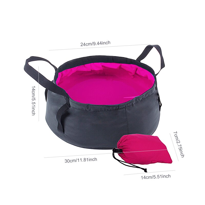 Travel Foldable Basin Camping Washbasin Water Bucket Folding Basin Foot Bath Bag Outdoor Luggage Packing Organizers Accessories