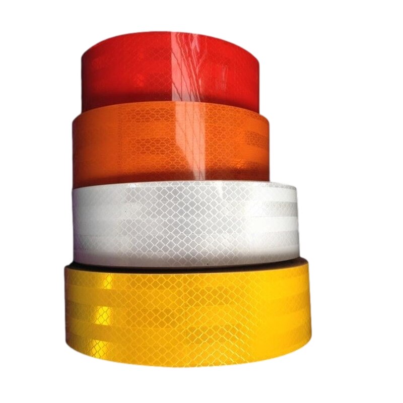 5CM*45M High Light Road Traffic Truck Van Construction Site Floor Self-adhesive Night Fluorescent Reflective Warning Tape