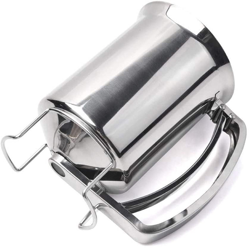 Dispensador de masa de acero con estante, embudo para masa, dispensador para hornear magdalenas, herramientas de cocina